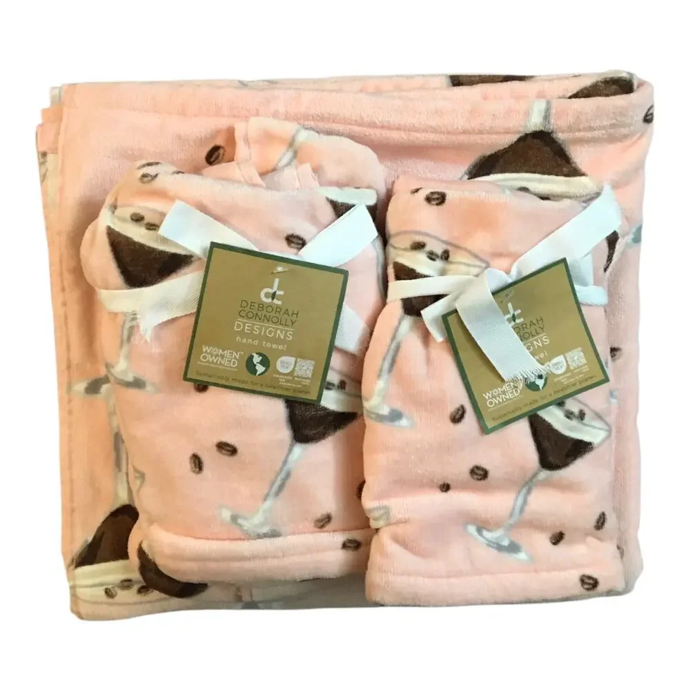 Deborah Connolly Designs Espresso Martini 5-Piece Towel Set NWT